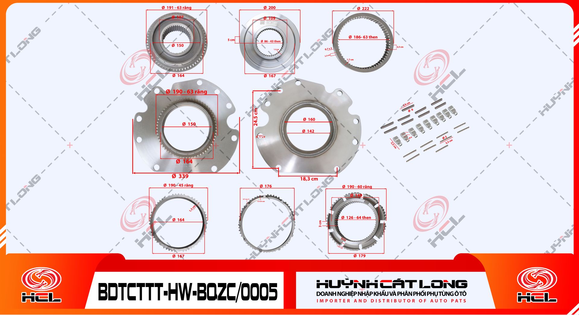 Bộ đồng tốc chuyển tầng tổng thành HW19710 -10/12 số TBQZC/0059/0005