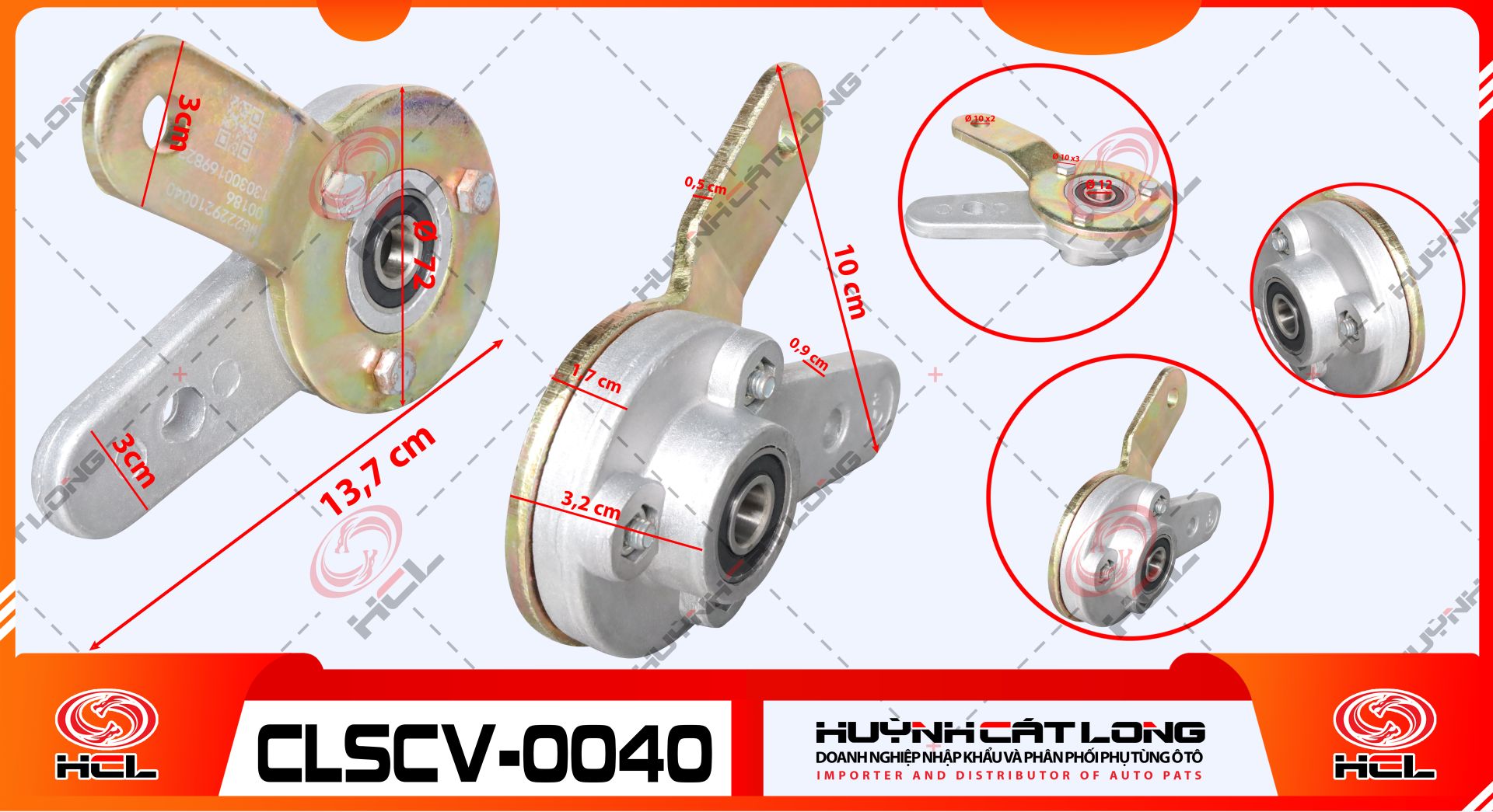 Càng lựa số chữ V - HW WG.......0040 (2 lỗ cài)