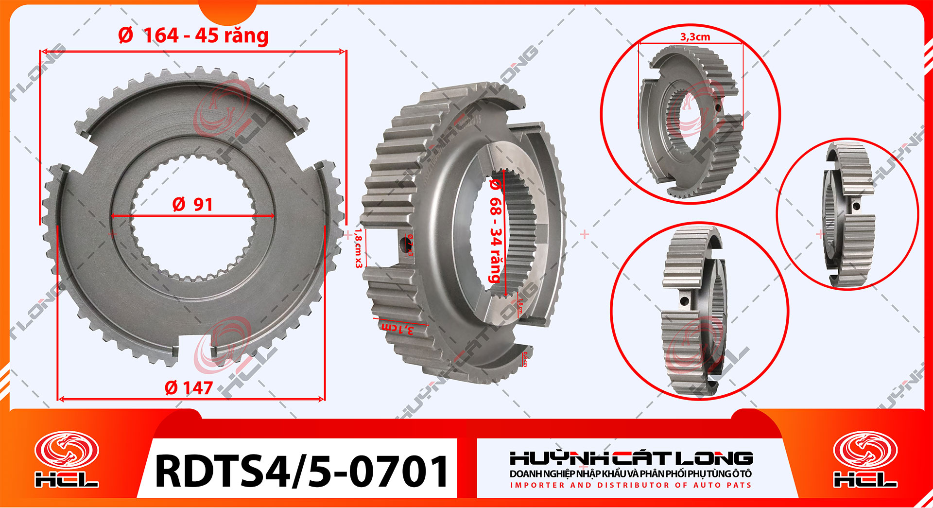 Ruột đồng tốc số 4/5 - 19710T AZ......0701