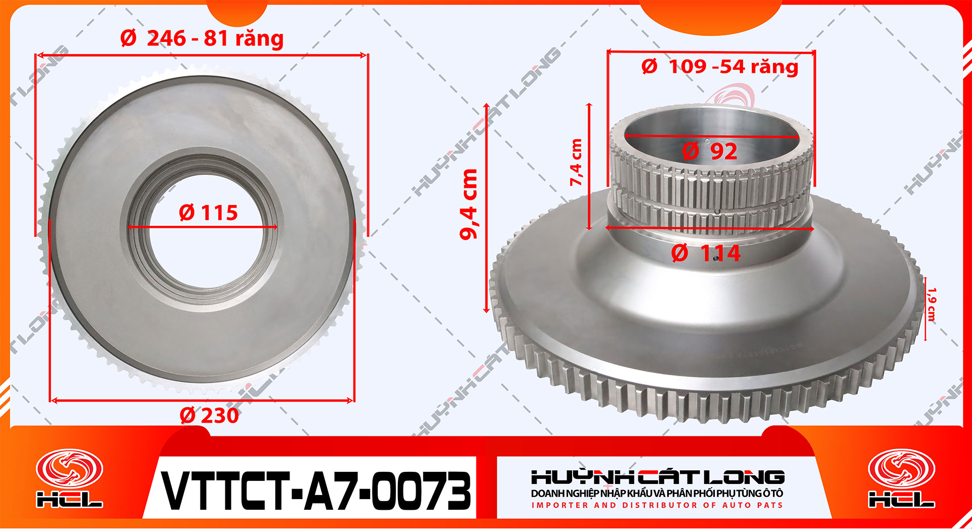Vành trắng trục chuyển tầng A7/19710T WG.......0073